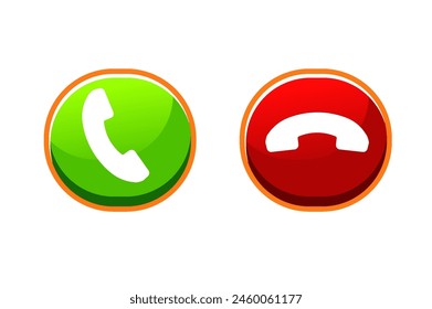 Red and green yes no buttons icon isolated. Answer and decline symbol modern, simple, vector, icon for website design, mobile app, ui.