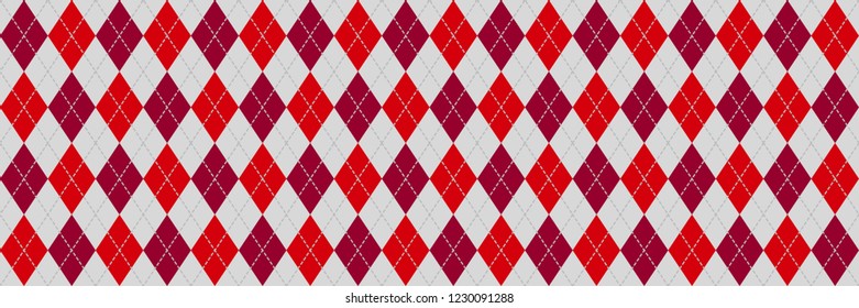 Red and Grey Argyle Background