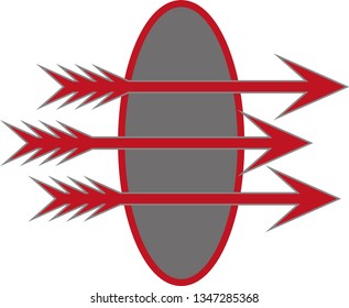 red grey arrow