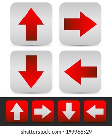 Red and grey arrows in 4 direction