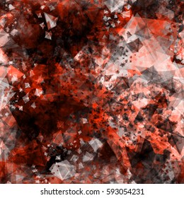 Red, grey and black triangles seamless texture. Like crystals