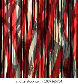 Red, grey, black, white colors. Vertical stripes and lines. seamless texture. Abstract vector background for web page, banners backdrop, fabric, home decor, wrapping
