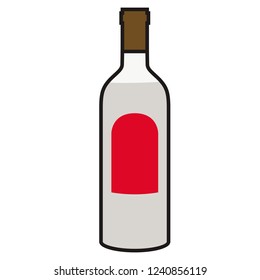 red grey Blank empty label bottle template