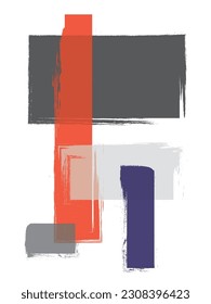 Pintura de bloques azules rojos