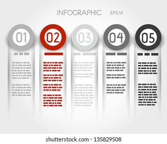 red and grey circles. infographic concept.