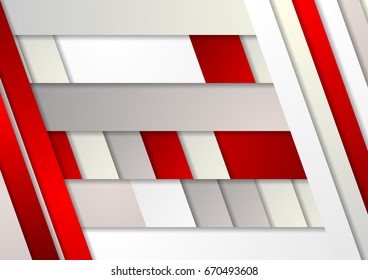 Red and grey concept corporate background. Vector tech illustration for brochure templates, business cards and web design