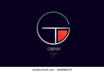 red grey G letter logo alphabet icon with line design for company and business. Suitable for stylish logotype
