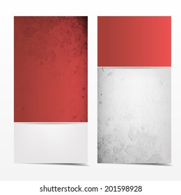 Red and grey grunge template. Great use for business cards, backgrounds or banners. (EPS10 Vector)