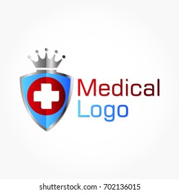 red grey heart shape with medical cross logo vector with wings and oval frame