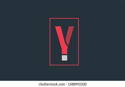 red grey logo Y alphabet letter design icon for company. Suitable as a business logotype 