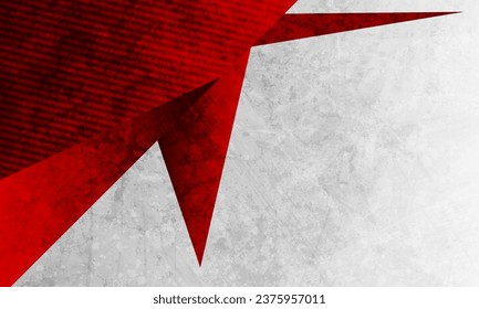 Red grey minimal geometric low poly abstract grunge background. Vector design
