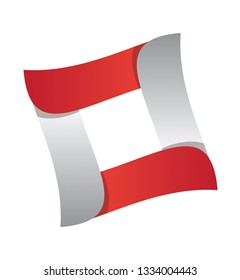 Red and grey square logo concept