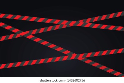 Red and grey tape. vector illustration