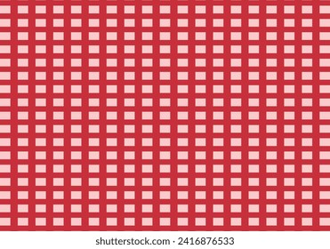 Fondo de la cuadrícula roja sobre fondo rosado.
