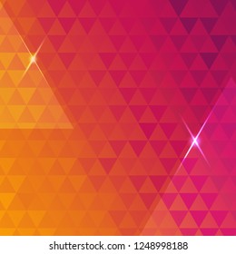 Red Grid Mosaic Background with Lights . Isolated Vector Elements