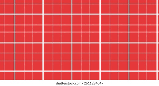 Red Grid Pattern with Dashed White Lines Seamless Diagonal Crosshatch Design