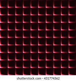 Red grid with shining spots - seamless background