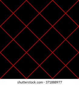 Red Grid Square Black Background Vector Illustration