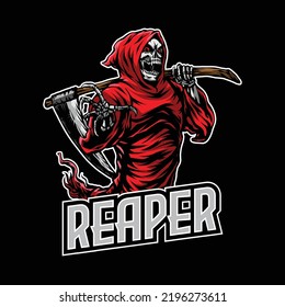 Red Grim Reaper Cartoon