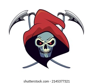 red grim reaper head character