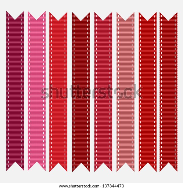 Red Grosgrain Ribbon Vector See Other Stock Vector (Royalty Free) 137844470