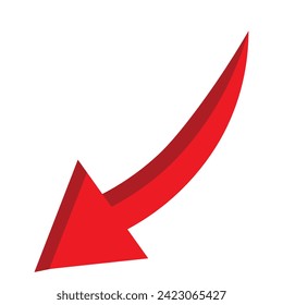 Red growing up 3d large arrow sign isolated on white background. Inflation Bar chart. Graph. Rising price. Finance and Economy. Market volatility. Financial planning and market. Global crisis concept