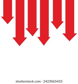 Red growing up 3d large arrow sign isolated on white background. Inflation Bar chart. Graph. Rising price. Finance and Economy. Market volatility. Financial planning and market. Global crisis concept