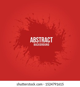 Red grunge abstract background template. Red ink splash wallpaper design pattern. Abstract grunge pattern illustration