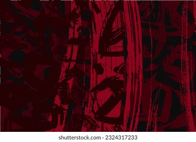 Fondo de color gris rojo. Textura abstracta en arañazos, escaramuzas. Ilustración caótica vectorial