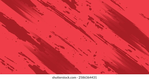 Red grunge background. Grunge pattern. Vector illustration.