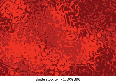 Red grunge background. Seamless abstract texture. A chaotic repeating pattern. Pop art handmade
