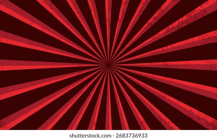 Fundo grunge vermelho com explosão solar