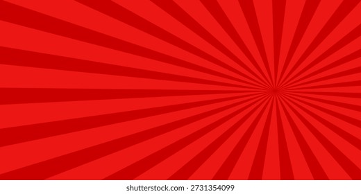 Red grunge background with sunburst 