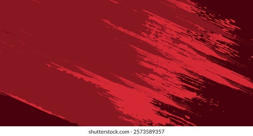Red grunge background. Vector brush stroke texture. sports