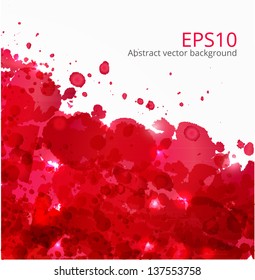Red grunge background. Vector illustration.