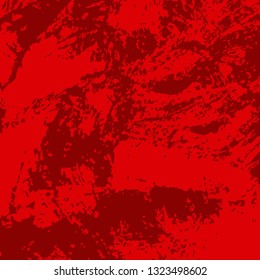 Red grunge background. Vector pattern of brushstrokes of paint with a dry brush