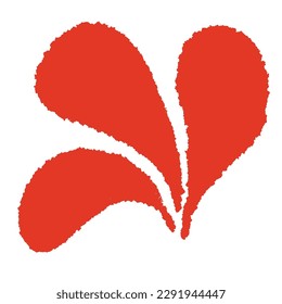 Red grunge bloop shape, good for your graphic design resources.