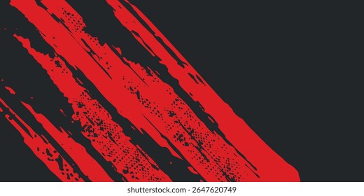 Red Grunge Brush Stroke Abstract Background