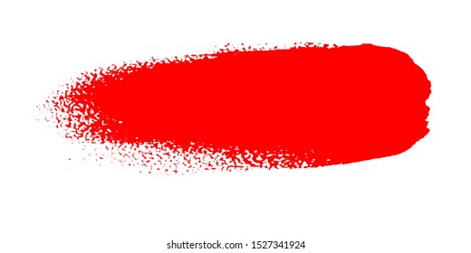 Red Grunge Brush Stroke isolated on white background. Hand Painted Red grunge stroke. Grunge Vector Brush.  - Shutterstock ID 1527341924