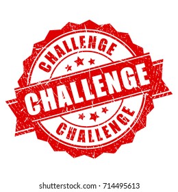 Red grunge challenge stamp