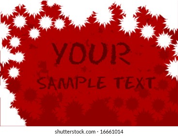red grunge christmas background, vector