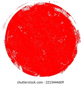 Red grunge circle stamp. Round stamp vector isolated on white background. Red stamp vector. For grunge badge, seal, ink and stamp design template