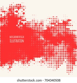 Red Grunge Effect. Overlay Distress Dirty Grain. Color Vector Texture