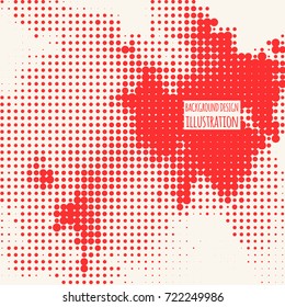 Red Grunge Effect. Overlay Distress Dirty Grain. Color Vector Texture