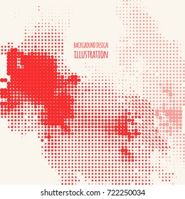 Red Grunge Effect. Overlay Distress Dirty Grain. Color Vector Texture