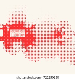 Red Grunge Effect. Overlay Distress Dirty Grain. Color Vector Texture