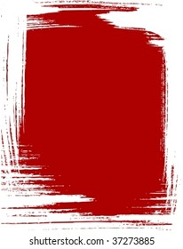 Red grunge frame.