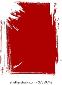 Red grunge frame.