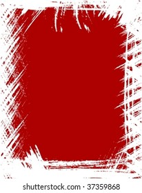 Red grunge frame.