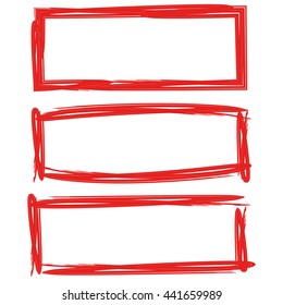 red grunge frames